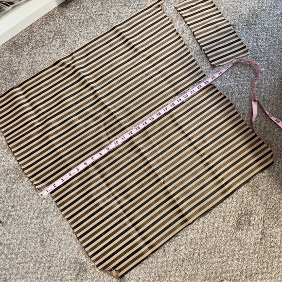 Khaki & Black Stripe Textured Upholstery Fabric - 2 Pieces - Picture 5 of 13